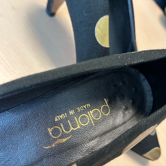 Paloma vintage polka dot pumps 9.5AA amazing condition! Fabric leather dots - Picture 5 of 12